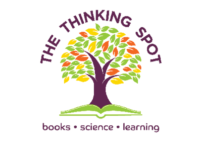 The Thinking Spot Logo with a tree growing out of a book illustration