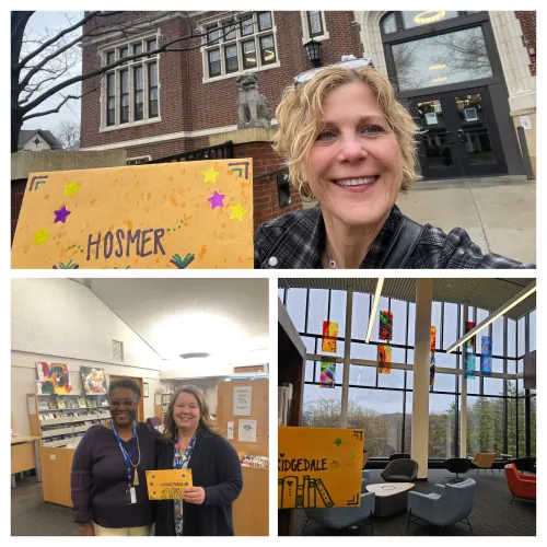 Kristi, Gale, and Linda delivering Library Love messages to Minnetonka, Hosmer, Ridgedale libraries