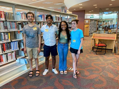 Members of the 2022-23 LYAC pose at Brookdale Library. 